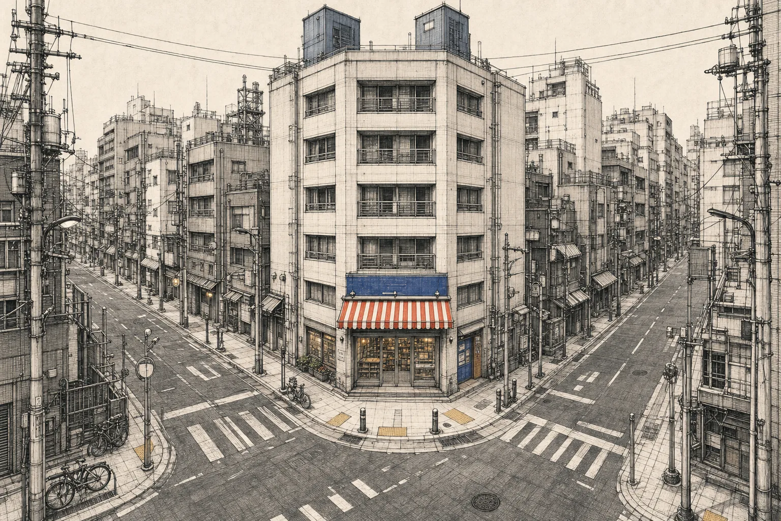 街の線画